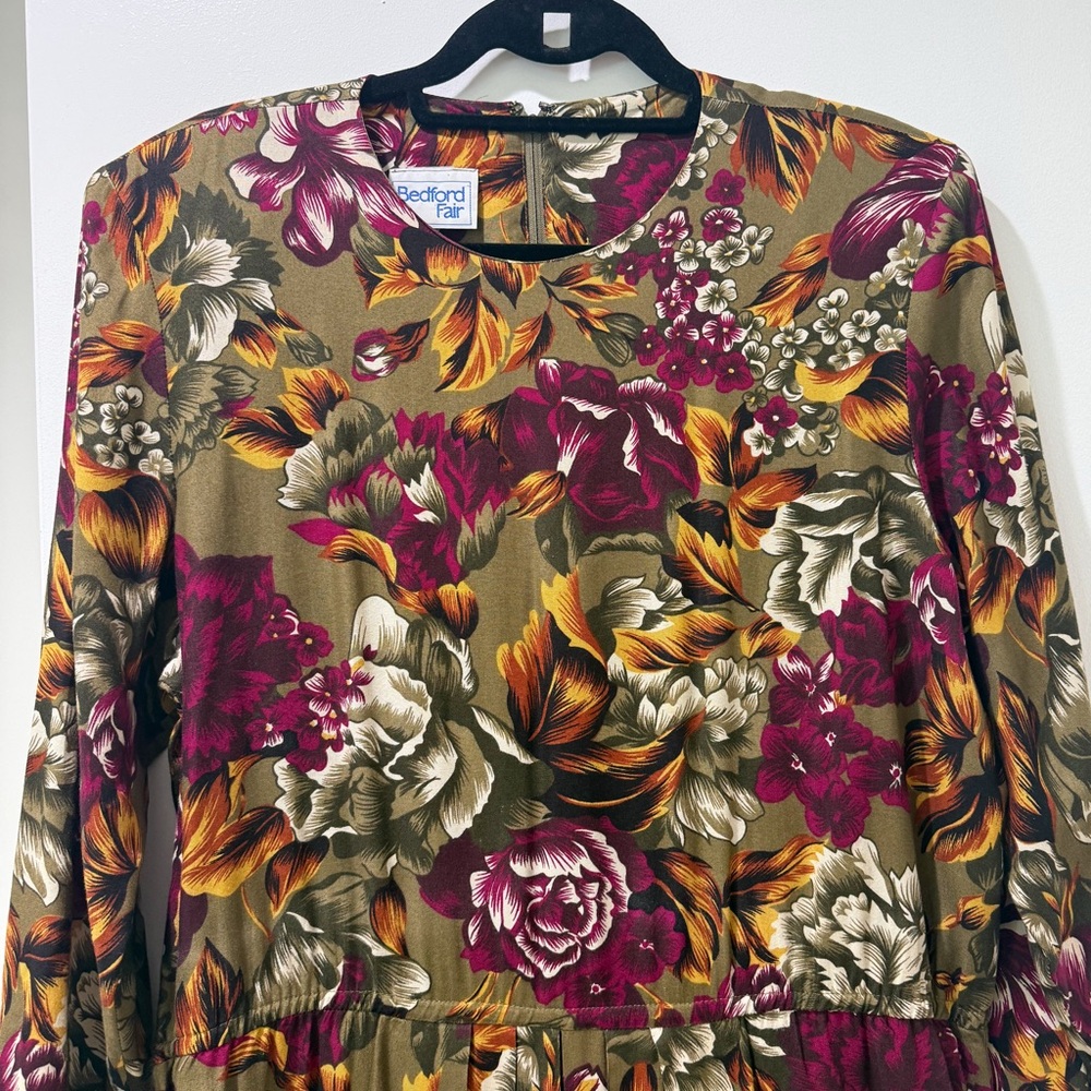 Early 90s Floral Long Sleeve Vintage Dress